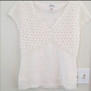 Re posh Lilly Pulitzer  crochet white summer top